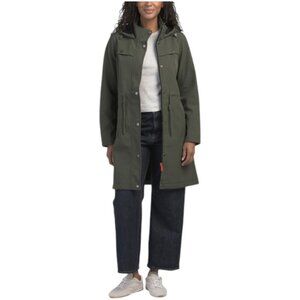 HUNTER Softshell Longline Coat With Cinched Waist